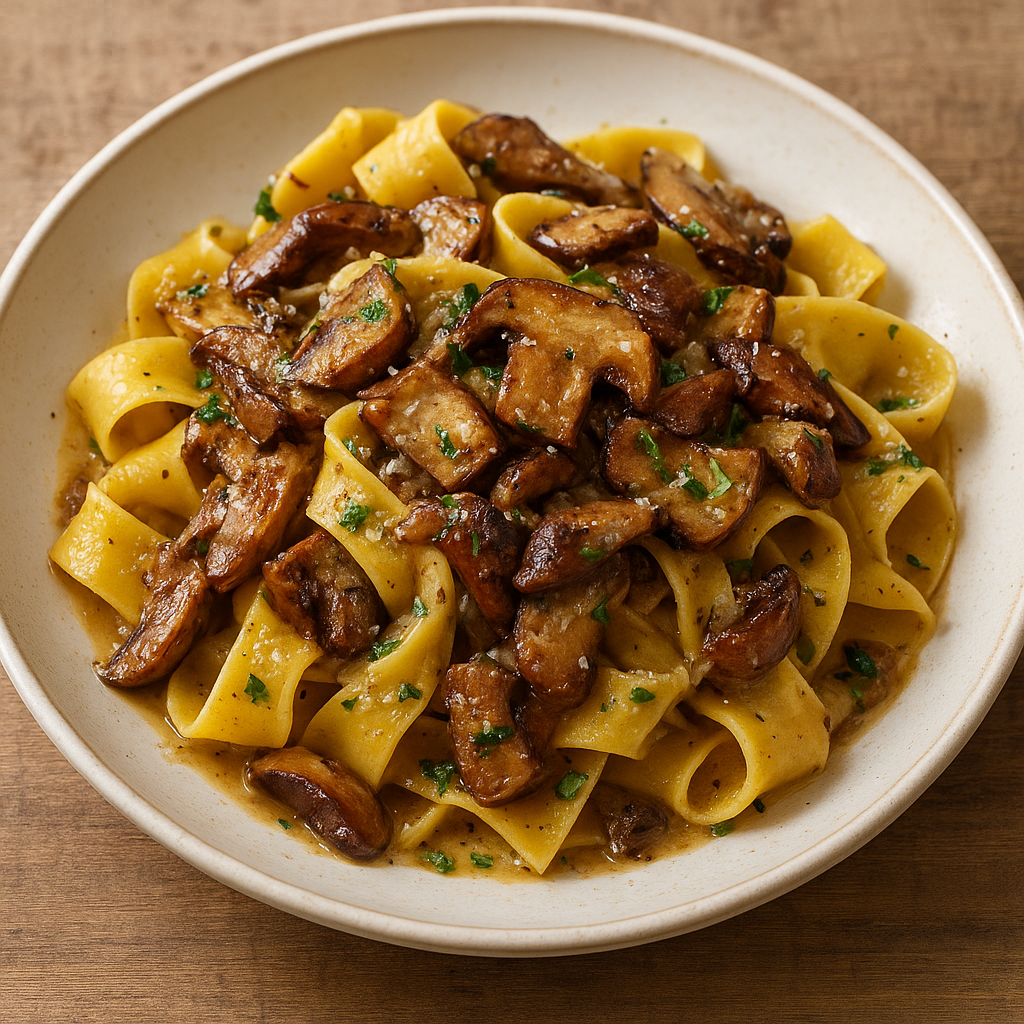 Pappardelle con Hongos Porcini
