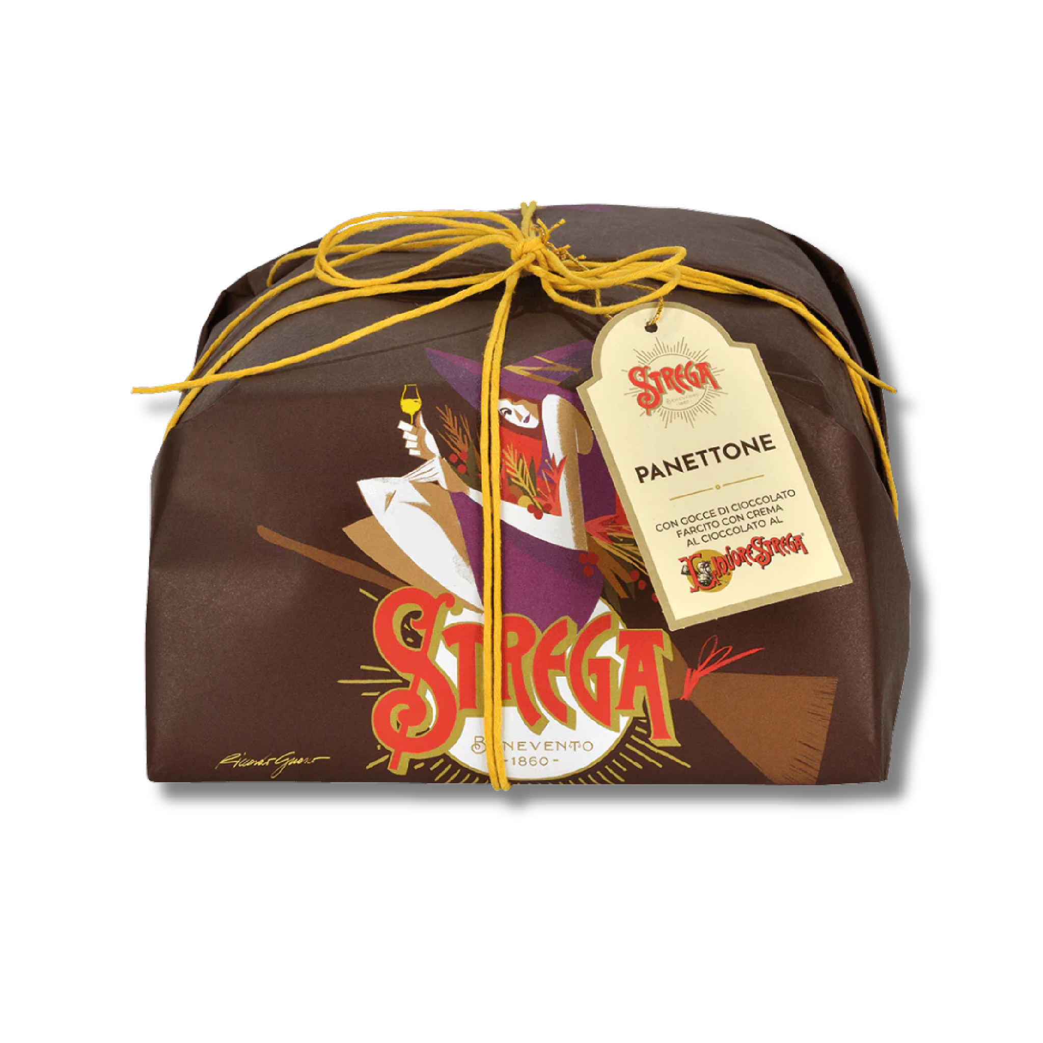 Strega - Panettone de Cioccolato y licor Strega - 1kg