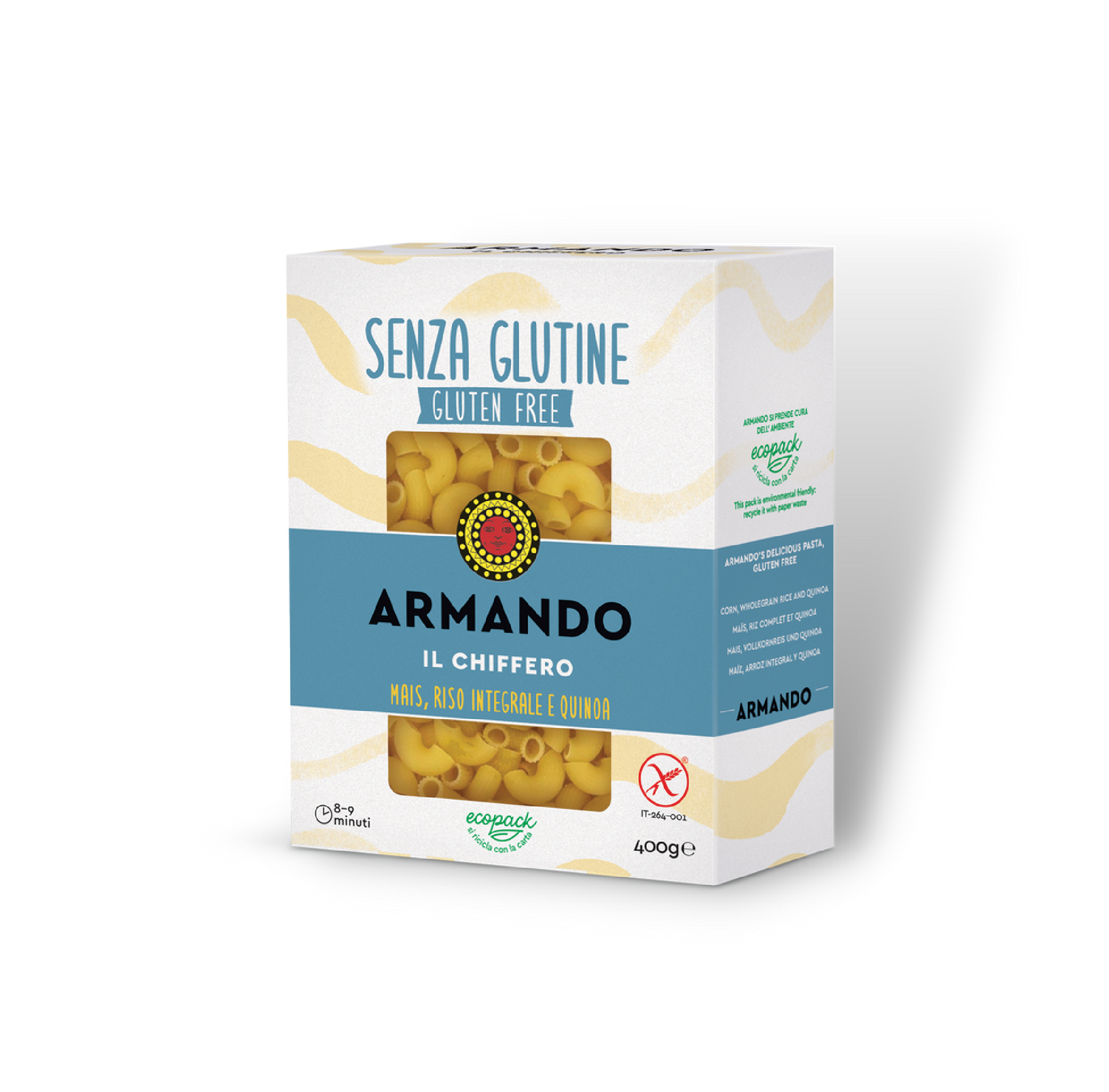 Pastificio Armando – Chiffero Gluten Free (coditos) - 400 gr