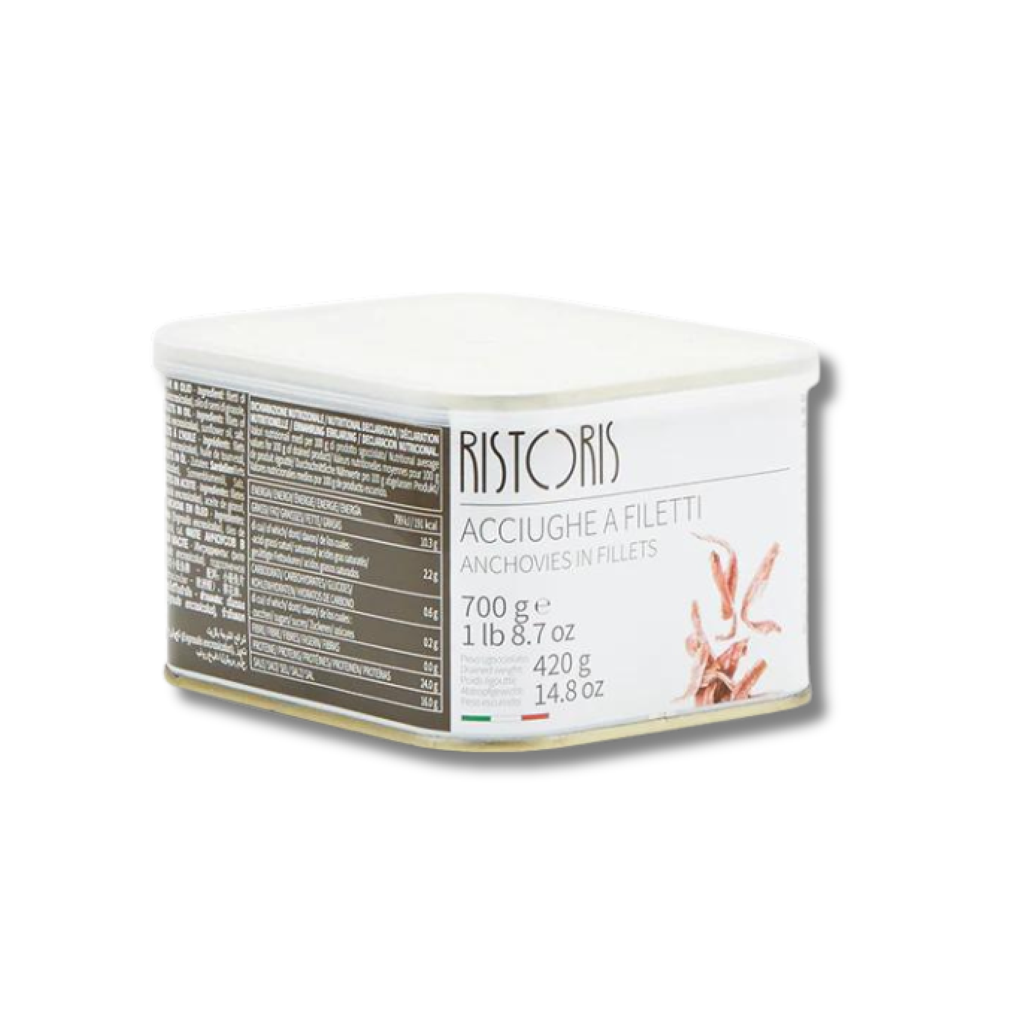 Ristoris - Filetes de Anchoas (Acciughe a Filetti) - 700gr