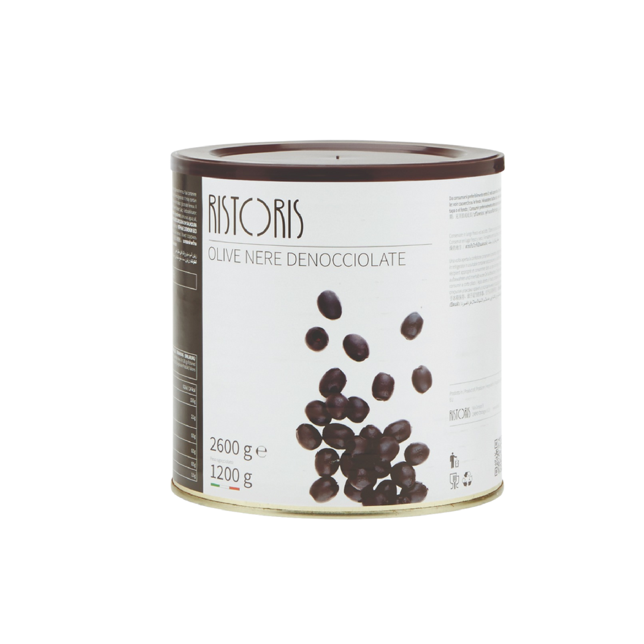 Ristoris - Aceitunas Negras Deshuesadas (Olive Nere Denoc.) - 2,4kg