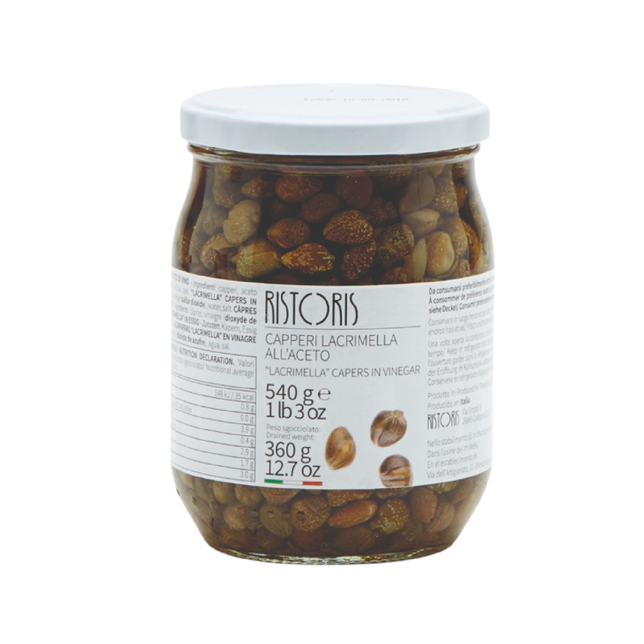Ristoris - Alcaparras en Vinagre (Capperi Lacrimella) - 540g