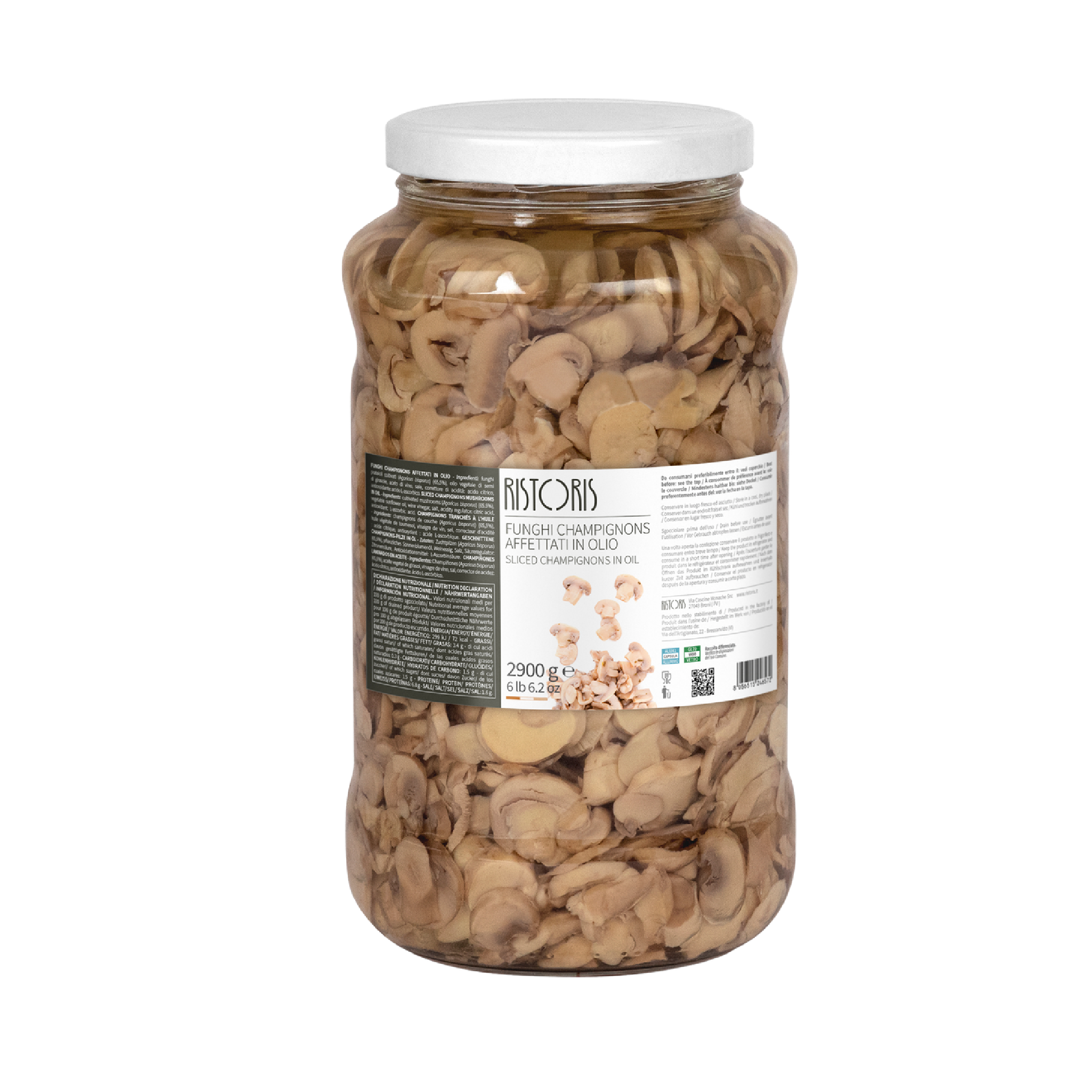 Ristoris - Champiñones Rebanados en Aceite - 2900g