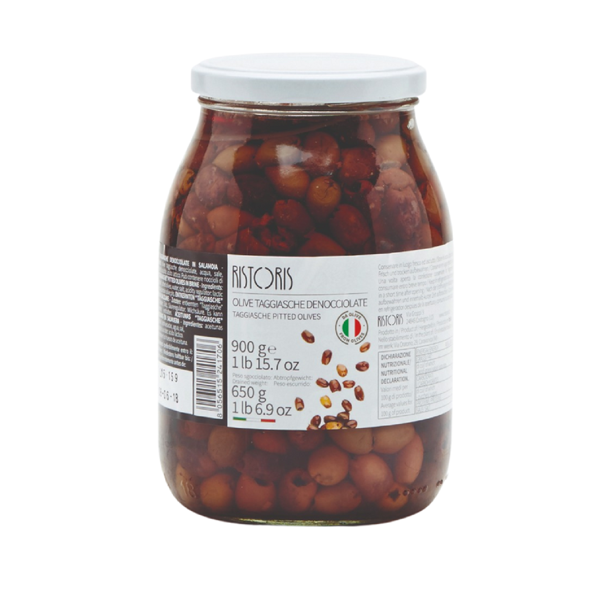 Ristoris - Aceitunas Taggiasche Deshuesadas (Olive Taggiasche) - 900g